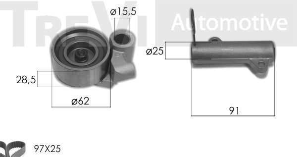 TREVI AUTOMOTIVE Hammasrihma komplekt KD1470